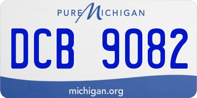 MI license plate DCB9082