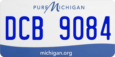 MI license plate DCB9084