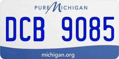 MI license plate DCB9085