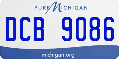 MI license plate DCB9086