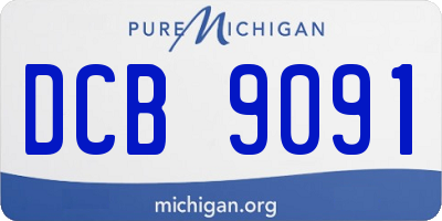 MI license plate DCB9091