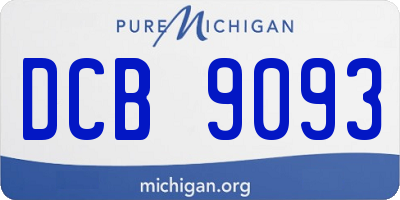 MI license plate DCB9093
