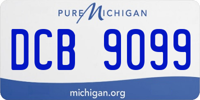 MI license plate DCB9099