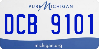 MI license plate DCB9101