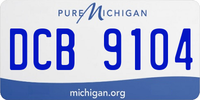 MI license plate DCB9104