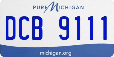 MI license plate DCB9111