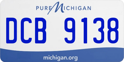 MI license plate DCB9138