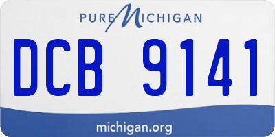 MI license plate DCB9141