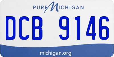 MI license plate DCB9146