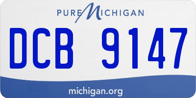 MI license plate DCB9147