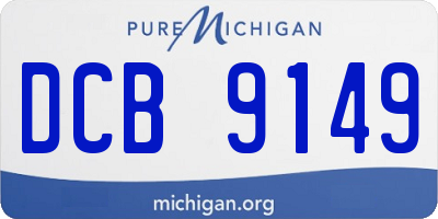 MI license plate DCB9149