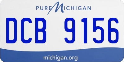 MI license plate DCB9156
