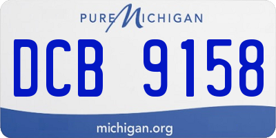 MI license plate DCB9158