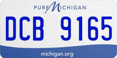 MI license plate DCB9165