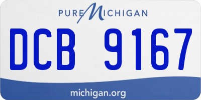 MI license plate DCB9167