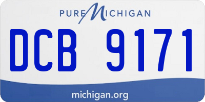 MI license plate DCB9171