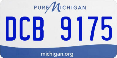MI license plate DCB9175