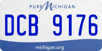 MI license plate DCB9176