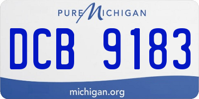 MI license plate DCB9183