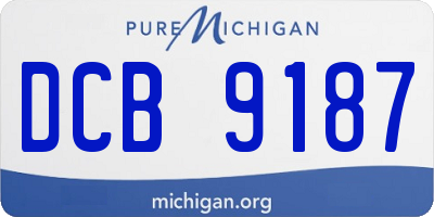 MI license plate DCB9187