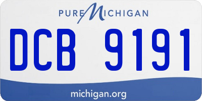 MI license plate DCB9191