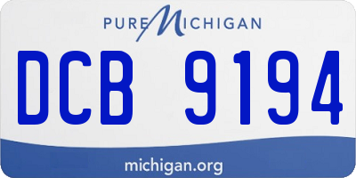 MI license plate DCB9194