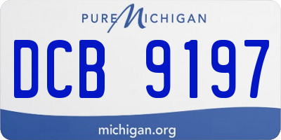 MI license plate DCB9197