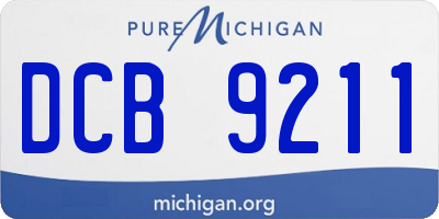MI license plate DCB9211