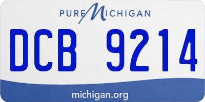 MI license plate DCB9214