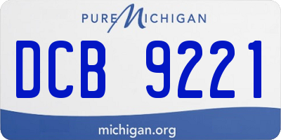 MI license plate DCB9221