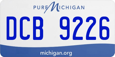 MI license plate DCB9226