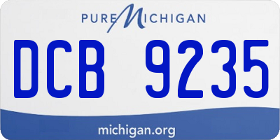 MI license plate DCB9235