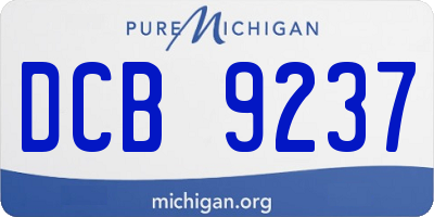 MI license plate DCB9237