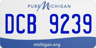 MI license plate DCB9239