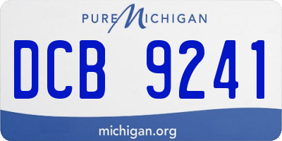 MI license plate DCB9241