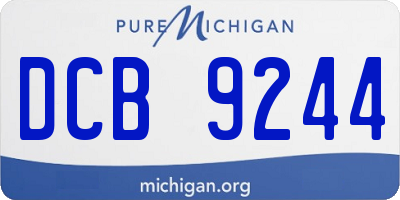 MI license plate DCB9244