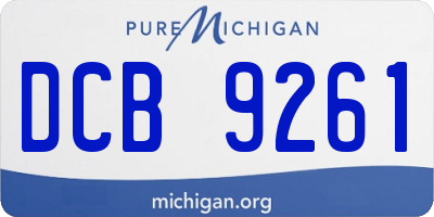 MI license plate DCB9261