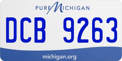 MI license plate DCB9263