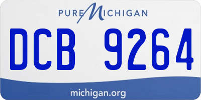 MI license plate DCB9264