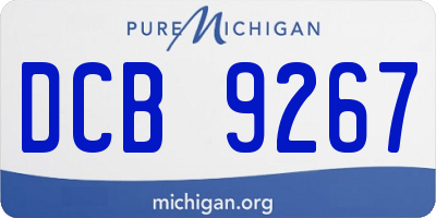 MI license plate DCB9267