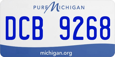 MI license plate DCB9268