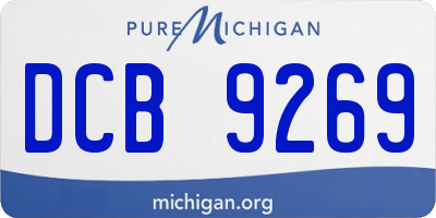 MI license plate DCB9269