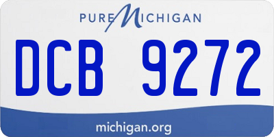 MI license plate DCB9272