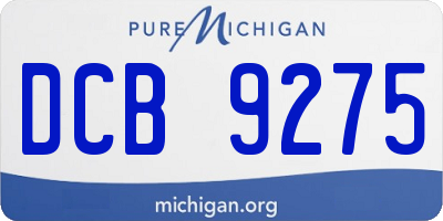 MI license plate DCB9275