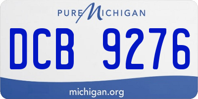 MI license plate DCB9276