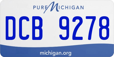 MI license plate DCB9278