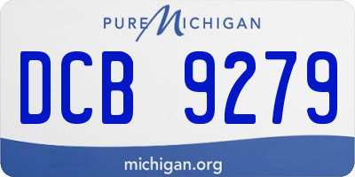 MI license plate DCB9279