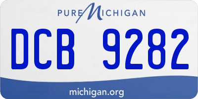 MI license plate DCB9282