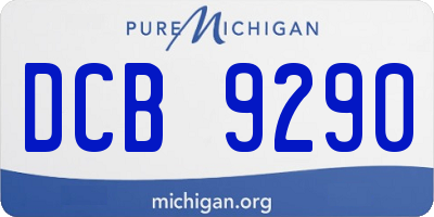 MI license plate DCB9290