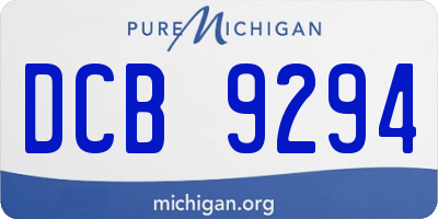 MI license plate DCB9294